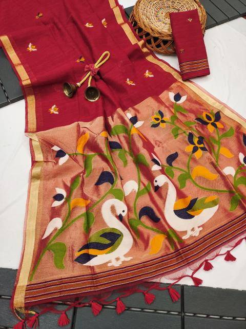 Akshara linen silk Wholesale sarees in Kolkata